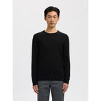 Pull Selected SLHTRAY Merino Crew Neck Black - Slhtray