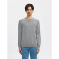 Pull Selected SLHTRAY Merino Crew Neck Medium Grey Melange