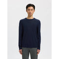 Pull Selected SLHTRAY Merino Crew Neck Navy Blazer - Slhtray