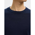Pull Selected SLHTRAY Merino Crew Neck Navy Blazer - Slhtray