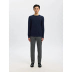 Pull Selected SLHTRAY Merino Crew Neck Navy Blazer - Slhtray
