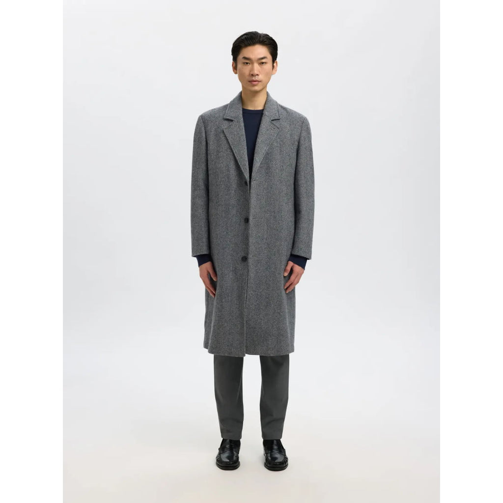 Pull Selected SLHTRAY Merino Crew Neck Navy Blazer - Slhtray
