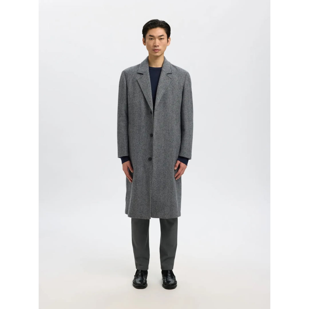 Pull Selected SLHTRAY Merino Crew Neck Navy Blazer - Slhtray