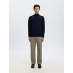 Pull Selected SLHTRAY Merino Half Zip Navy Blazer - Slhtray