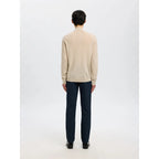 Pull Selected SLHTRAY Merino Half Zip Oatmeal Melange