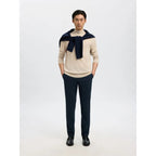 Pull Selected SLHTRAY Merino Half Zip Oatmeal Melange