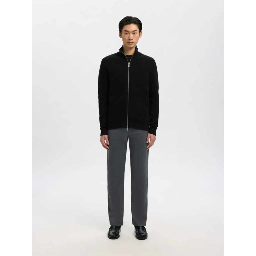 Pull Selected SLMDANE LS Knit Structure Full Zip Black