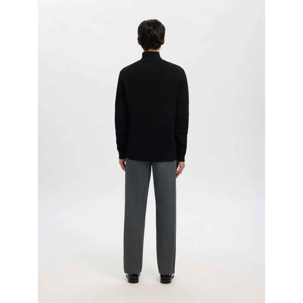 Pull Selected SLMDANE LS Knit Structure Full Zip Black