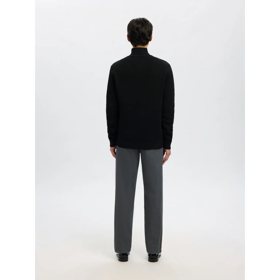 Pull Selected SLMDANE LS Knit Structure Full Zip Black