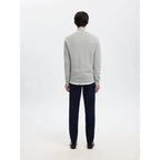 Pull Selected SLMDANE LS Knit Structure Full Zip Light Grey
