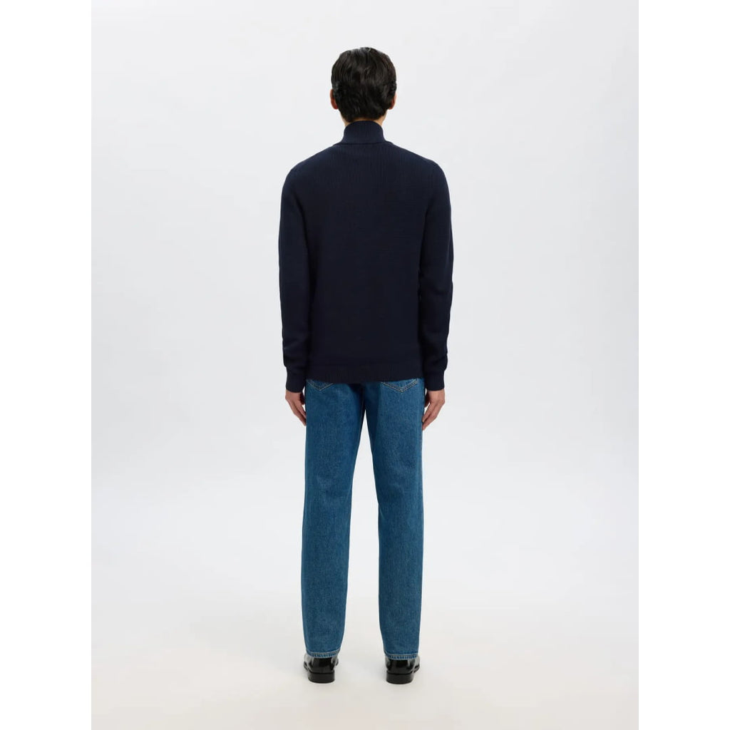 Pull Selected SLMDANE LS Knit Structure Full Zip Sky