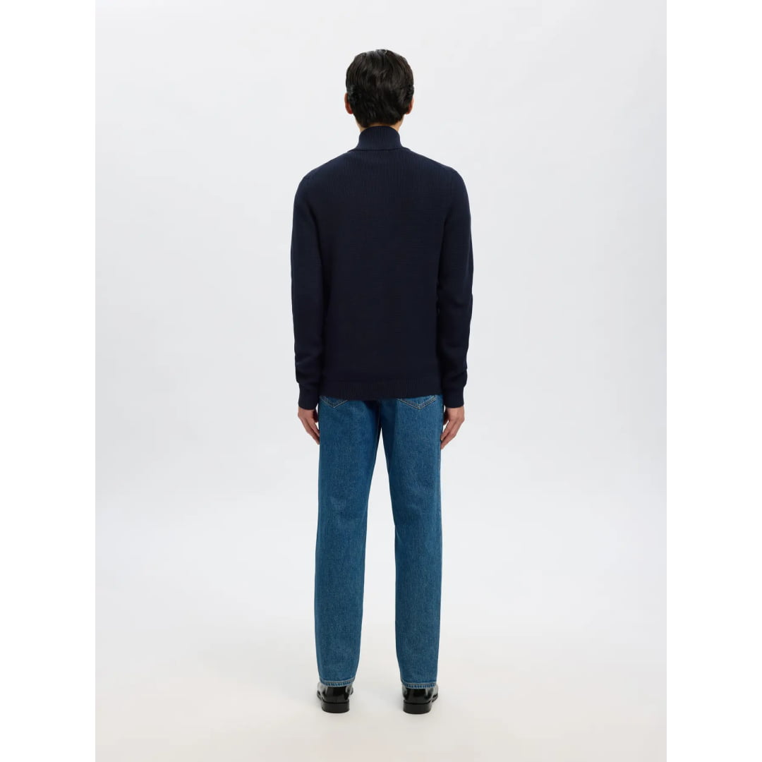 Pull Selected SLMDANE LS Knit Structure Full Zip Sky