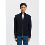 Pull Selected SLMDANE LS Knit Structure Full Zip Sky
