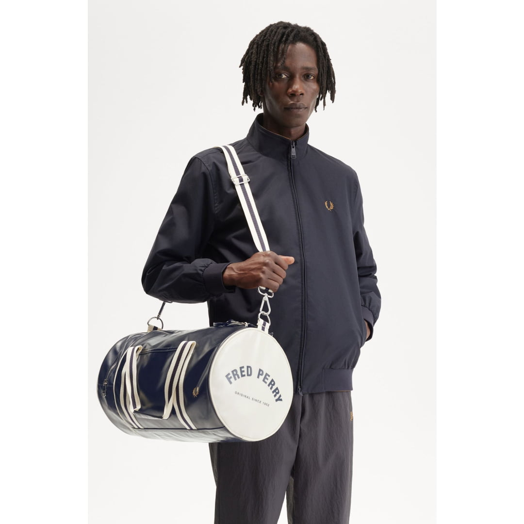 Sac de Sport Fred Perry Classic Barrel Carbon Blue Ecru