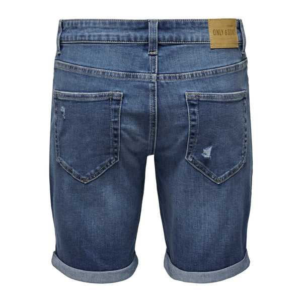Short en Jeans Only & Sons Onsply Destroy Medium Blue - En