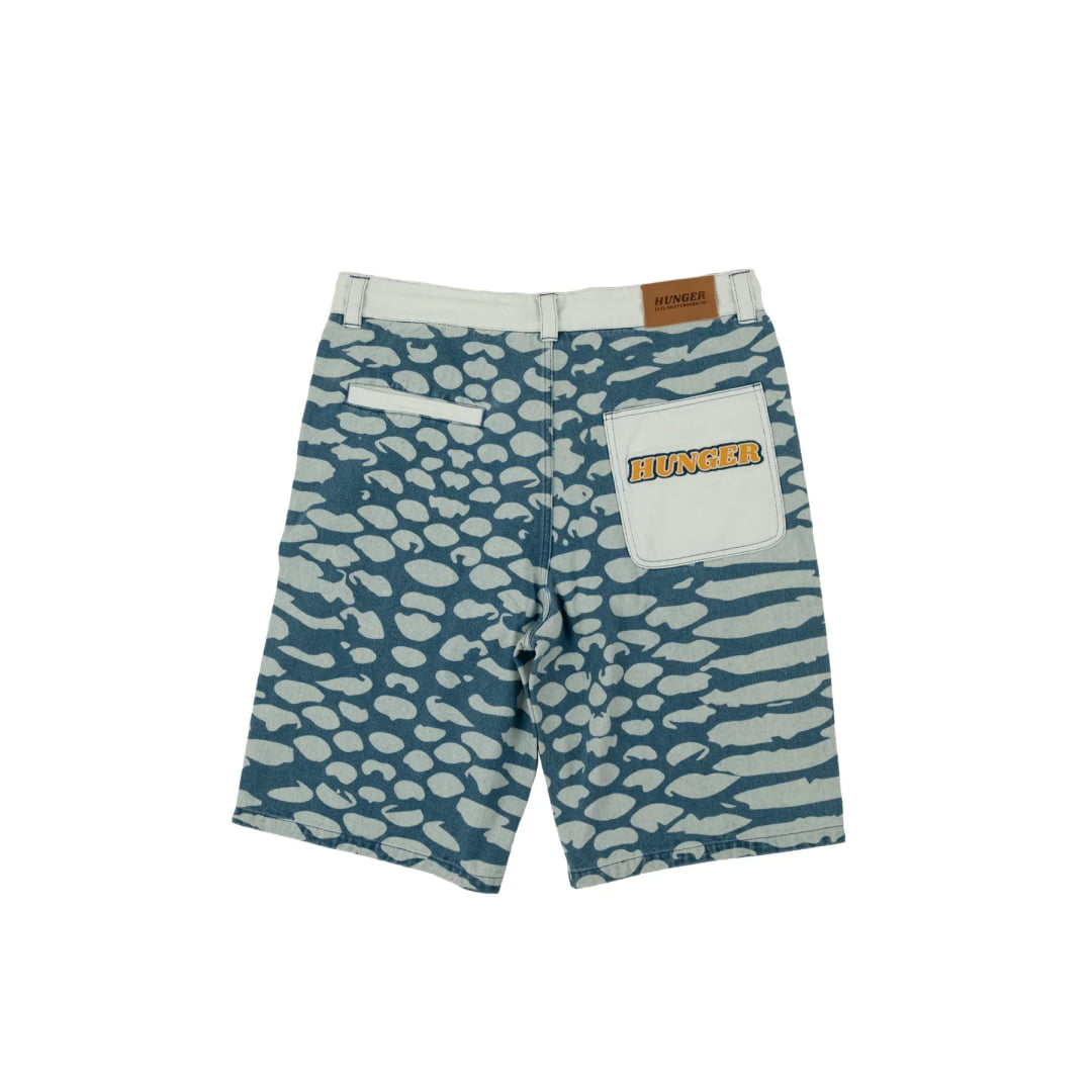 Short Hunger Cobra Denim Antique White Navy Blue