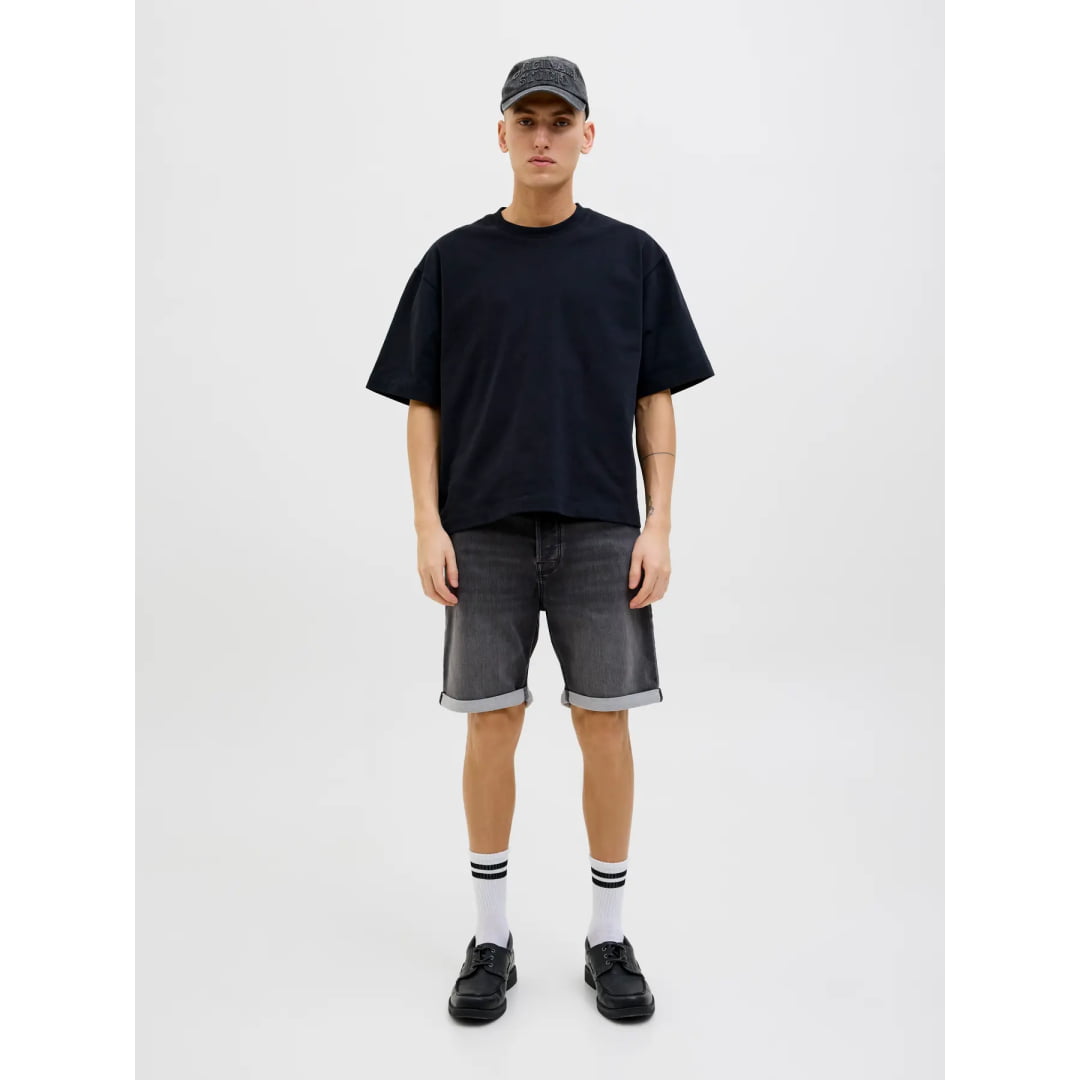 Short Jack & Jones JJIRICK JJICON IK GE 062 Black Denim
