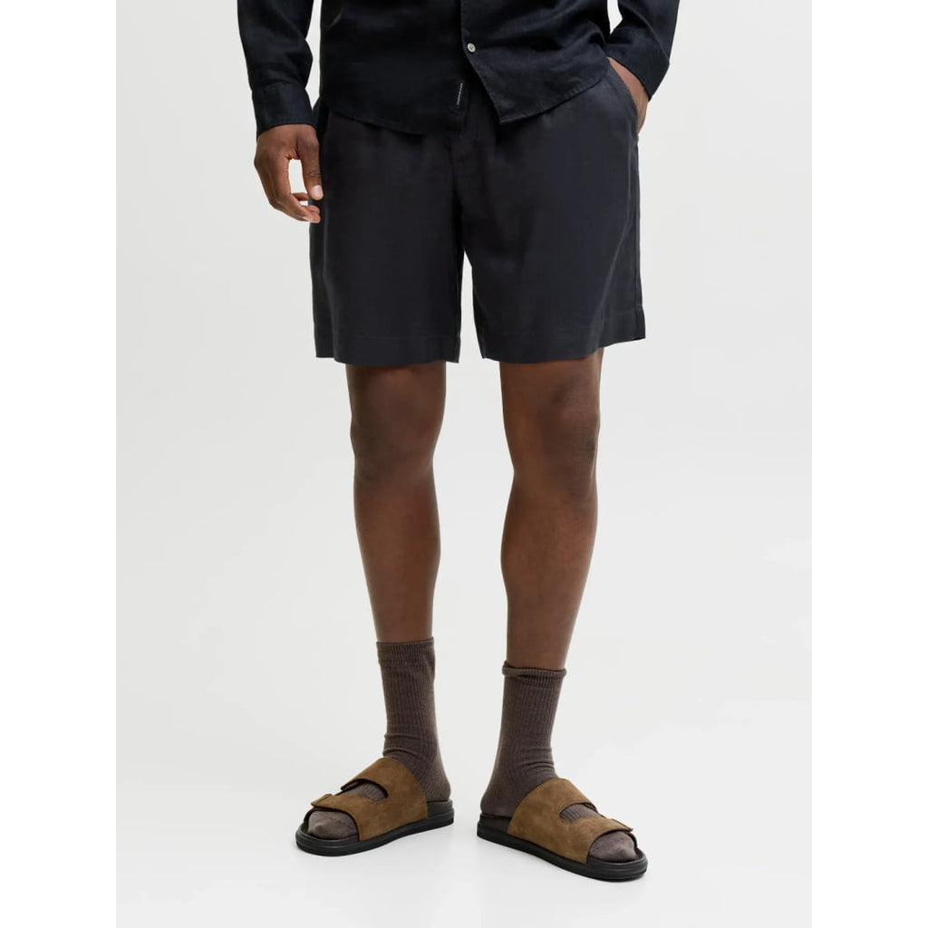 Short Jack & Jones JPSTBILL Lawrence Linen Reg Black