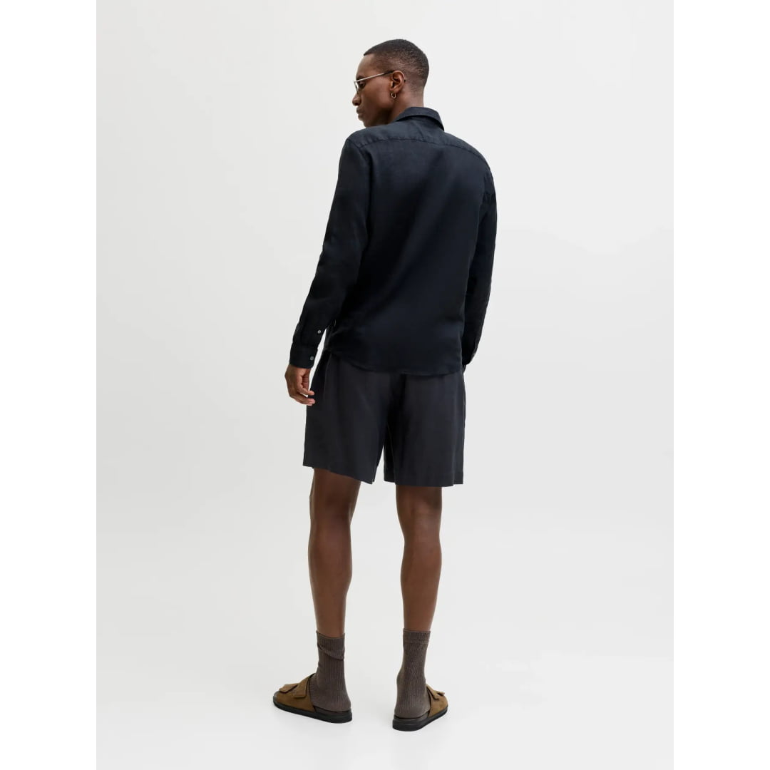 Short Jack & Jones JPSTBILL Lawrence Linen Reg Black