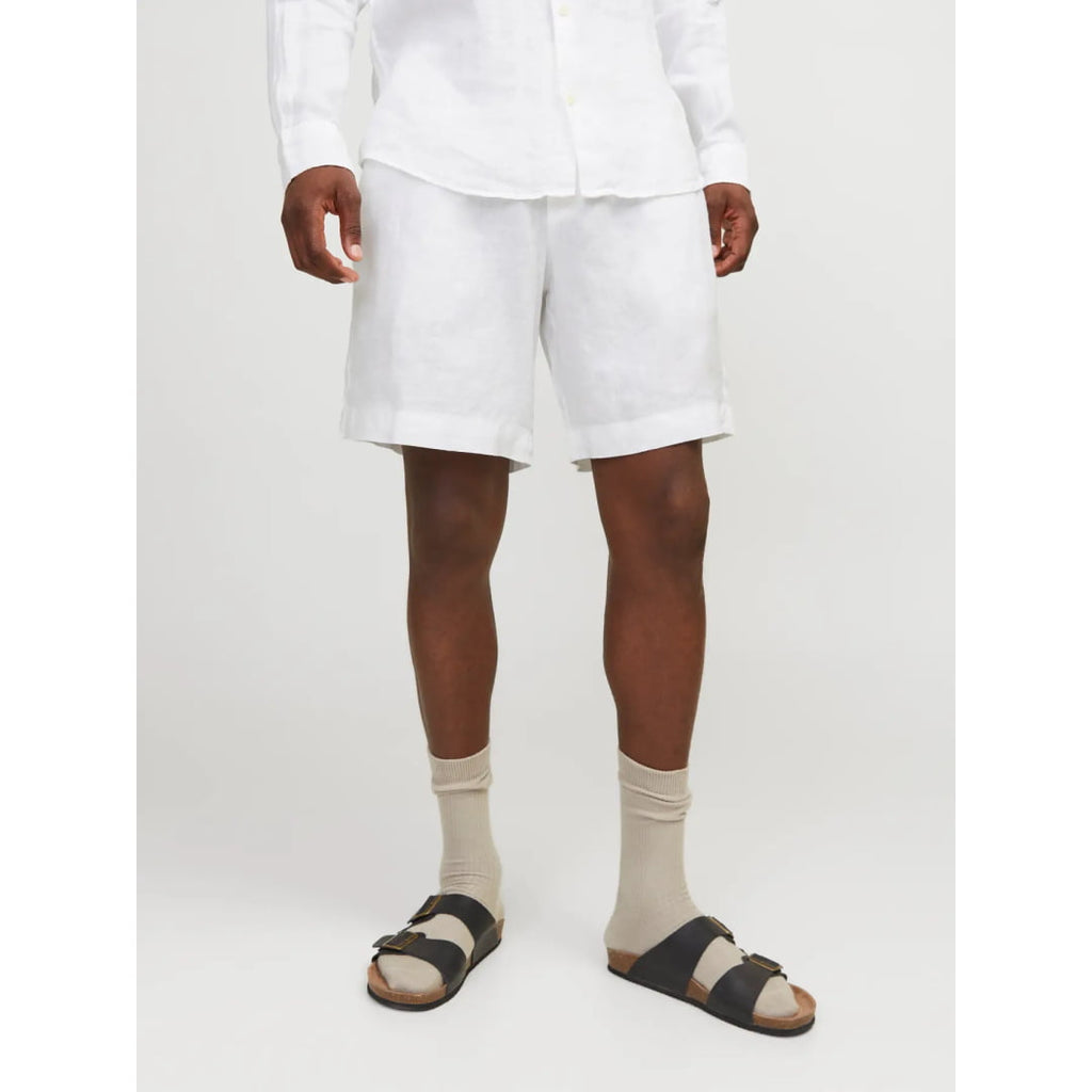 Short Jack & Jones JPSTBILL Lawrence Linen Reg Bright White