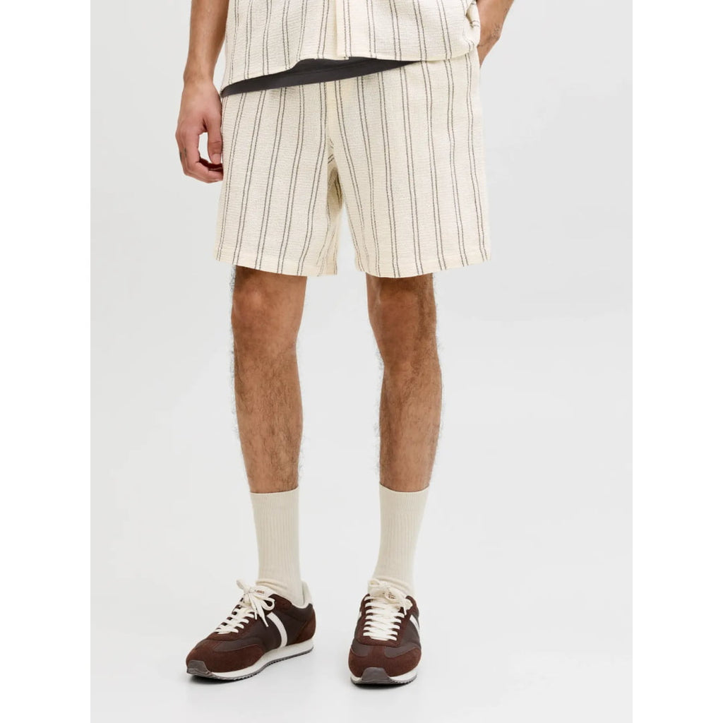 Short Jack & Jones JPSTJAIDEN Coba Stripe Jog Antique White