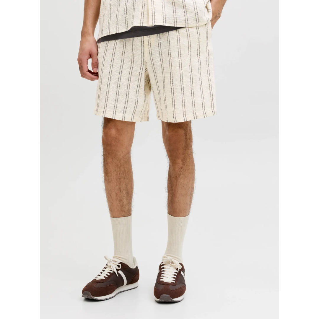 Short Jack & Jones JPSTJAIDEN Coba Stripe Jog Antique White