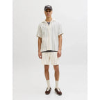 Short Jack & Jones JPSTJAIDEN Coba Stripe Jog Antique White