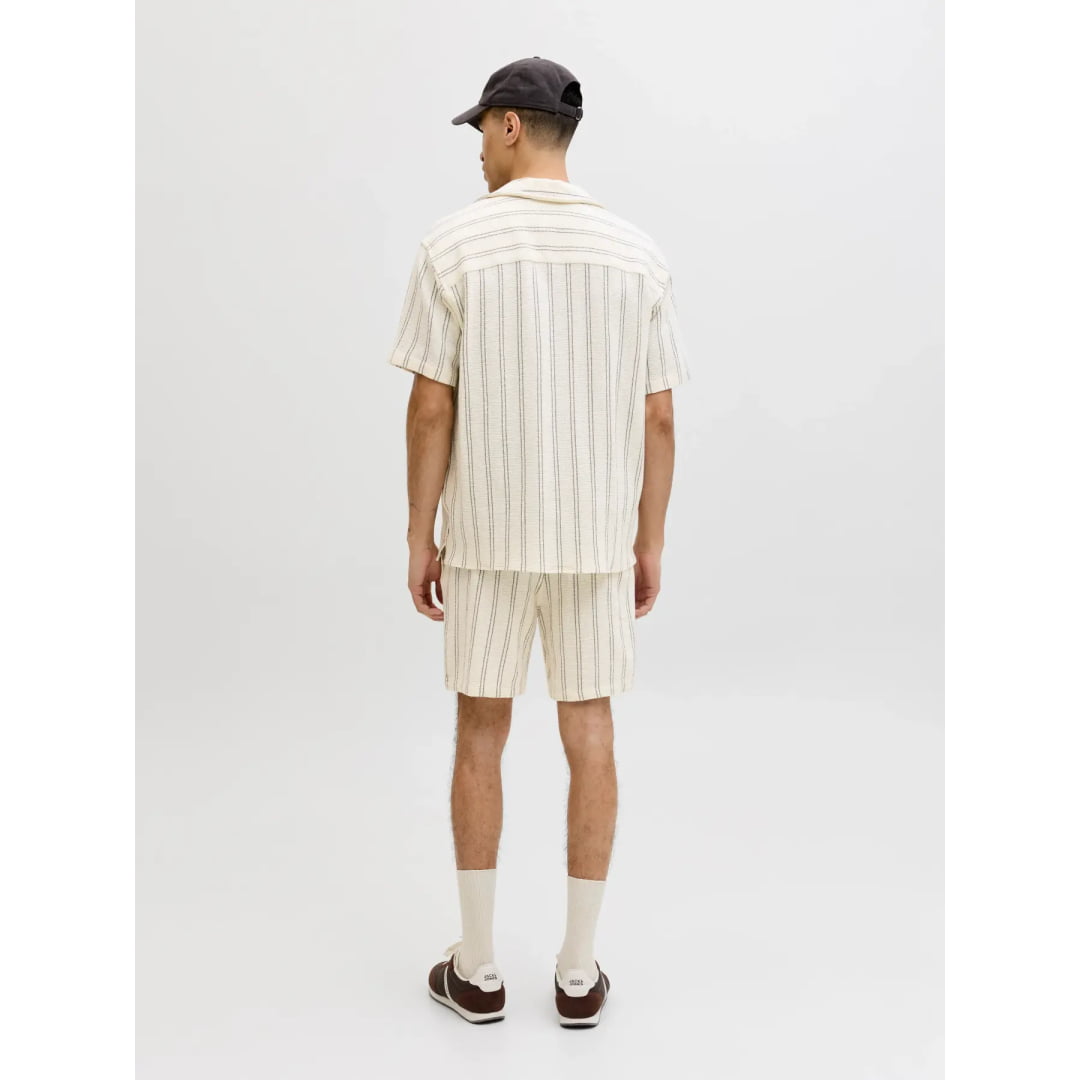 Short Jack & Jones JPSTJAIDEN Coba Stripe Jog Antique White