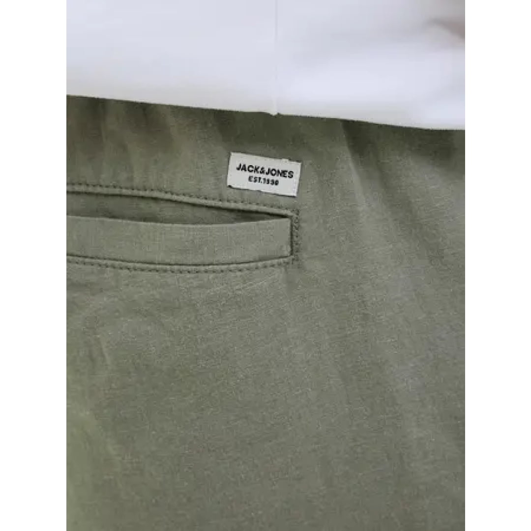 Short Jack & Jones JPSTJAIDEN Summer Linen Blend Agave
