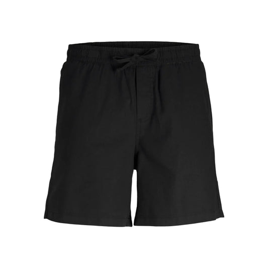 Short Jack & Jones JPSTJAIDEN Summer Linen Blend Black