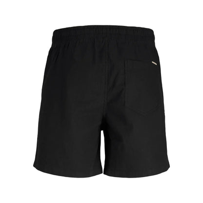 Short Jack & Jones JPSTJAIDEN Summer Linen Blend Black
