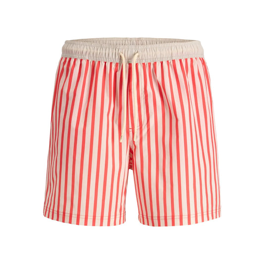 Short Jack & Jones JPSTKAUAI Boxer Stripe Swim Hot Coral