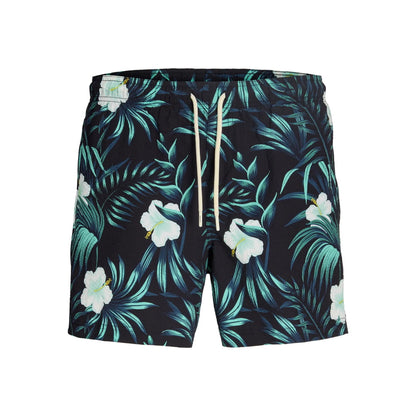 Short Jack & Jones JPSTMAUI Flower Seersucker Black