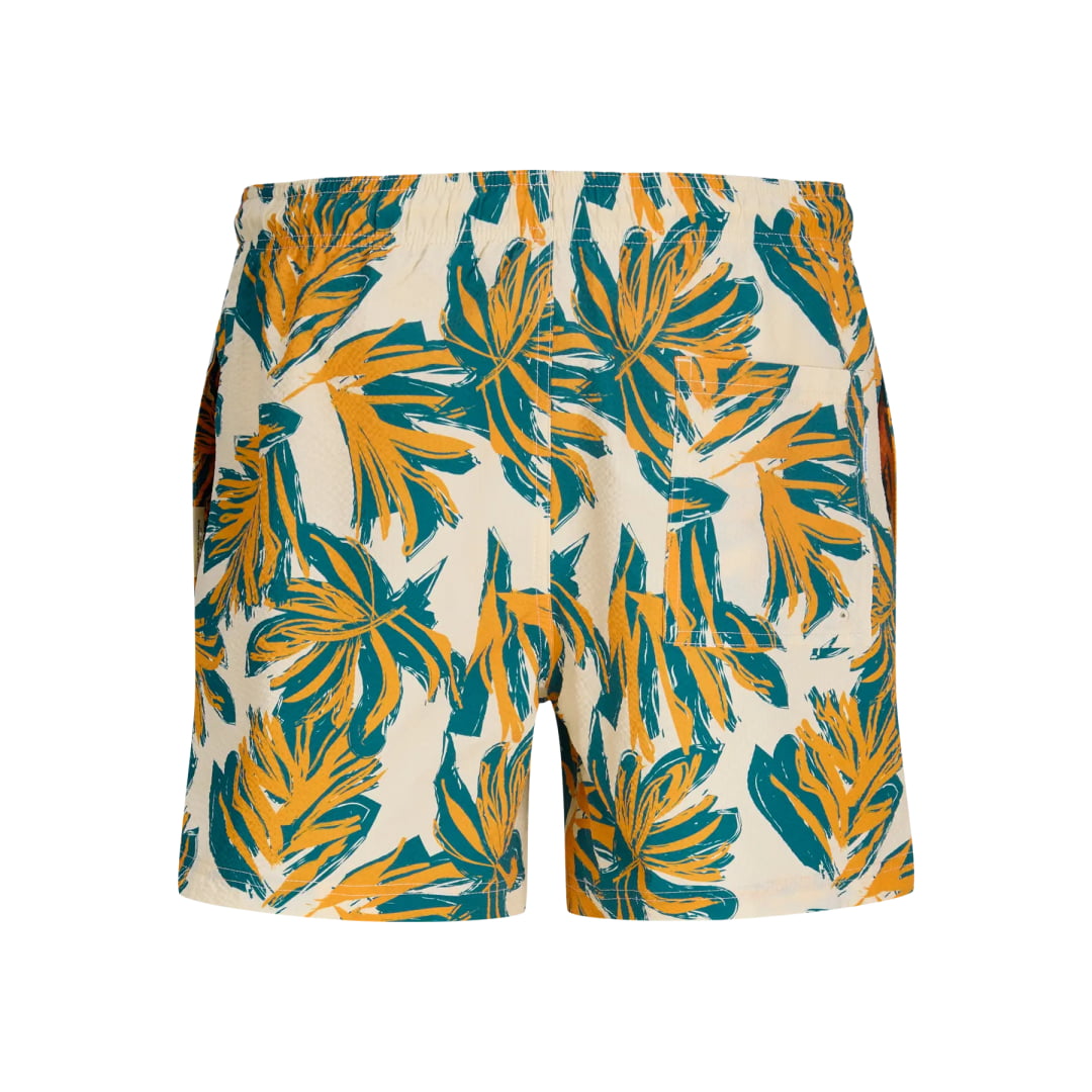 Short Jack & Jones JPSTMAUI Flower Seersucker Buttercream