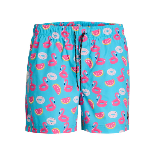Short Jack & Jones JPSTMAUI JJSWIM Novelty AOP Scuba Blue