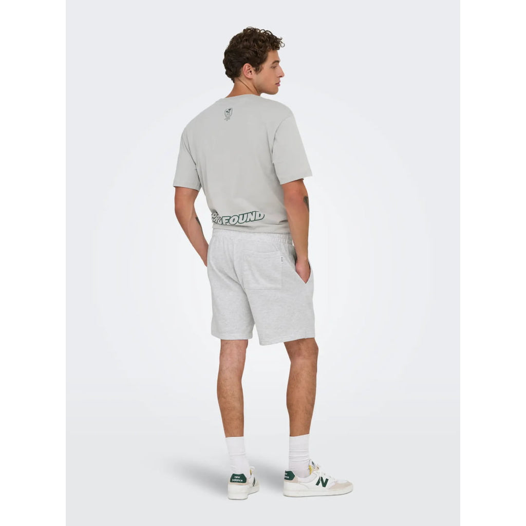 Short Only & Sons Onsdavid Sweat Light Grey Melange