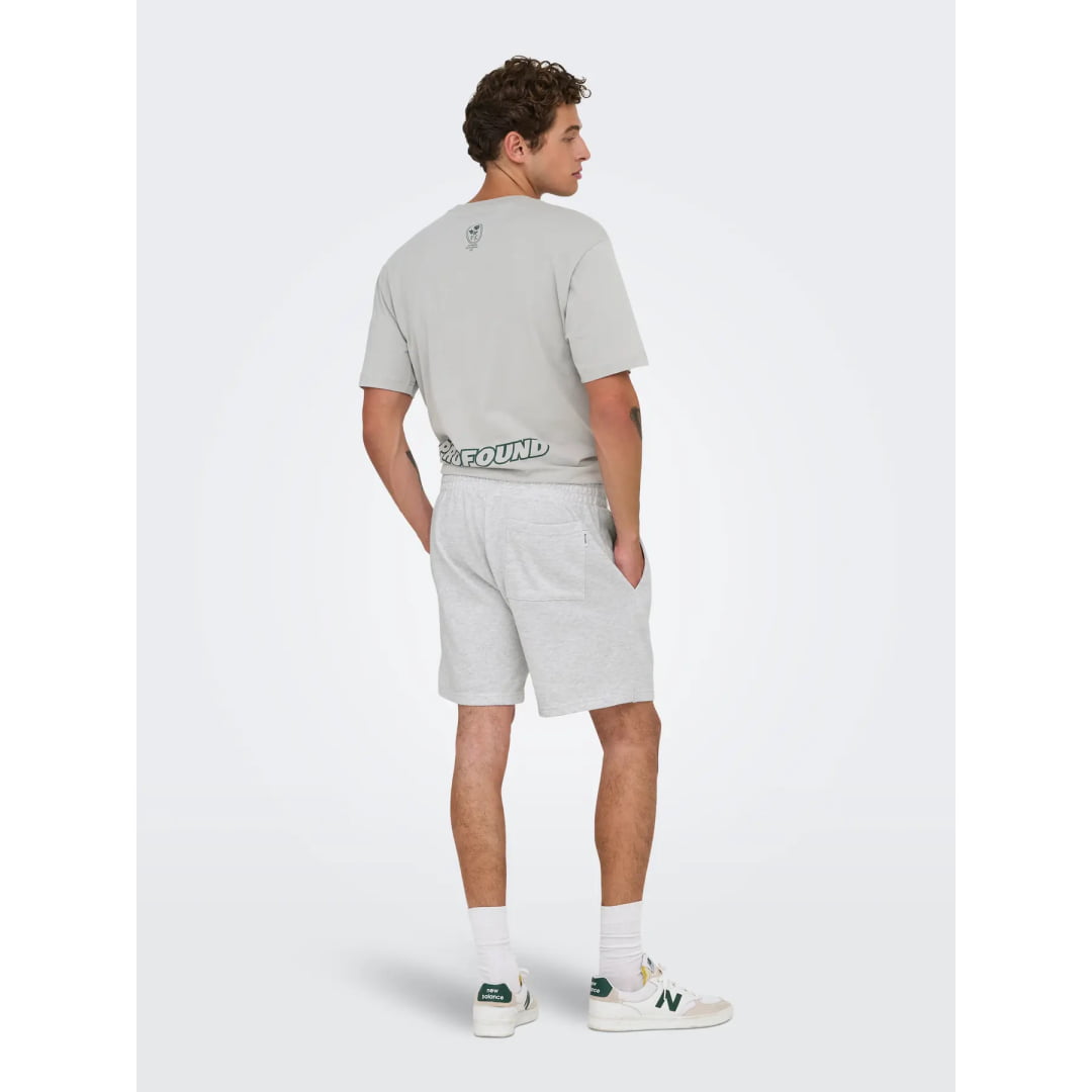 Short Only & Sons Onsdavid Sweat Light Grey Melange