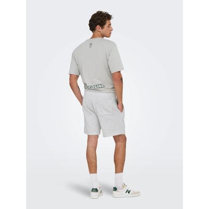 Short Only & Sons Onsdavid Sweat Light Grey Melange
