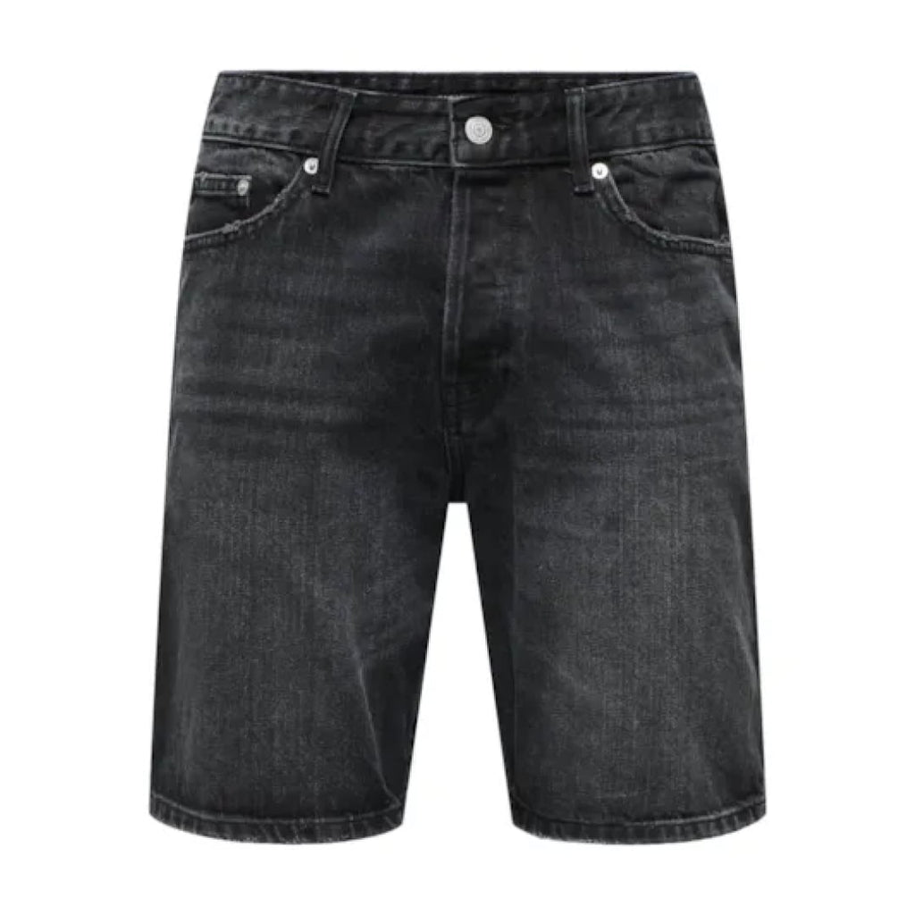 Short Only & Sons Onsedge Ecru 2047 TAI Black Denim - Tai
