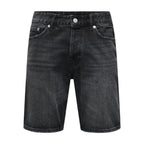 Short Only & Sons Onsedge Ecru 2047 TAI Black Denim - Tai