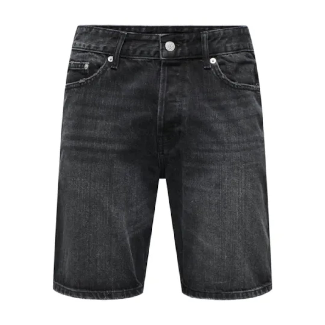 Short Only & Sons Onsedge Ecru 2047 TAI Black Denim - Tai