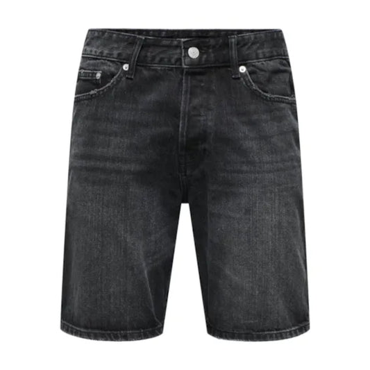 Short Only & Sons Onsedge Ecru 2047 TAI Black Denim - Tai