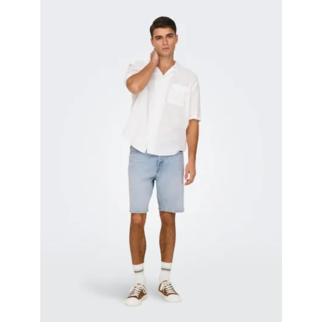 Short Only & Sons Onsedge LB 2041 TAI Light Blue Denim - Lb