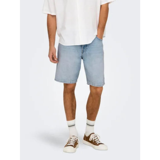 Short Only & Sons Onsedge LB 2041 TAI Light Blue Denim - Lb