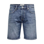 Short Only & Sons Onsedge MBD 9179 TAI Medium Blue Denim