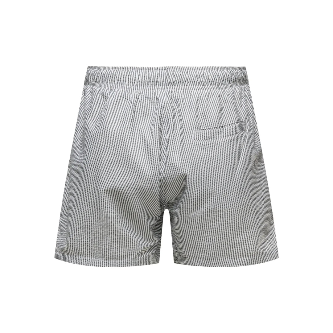 Short Only & Sons Onsted Stripe Seersucker Darkest Spruce