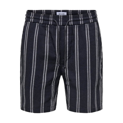 Short Only & Sons ONSTREV Life Reg Stru Stripe Dark Navy