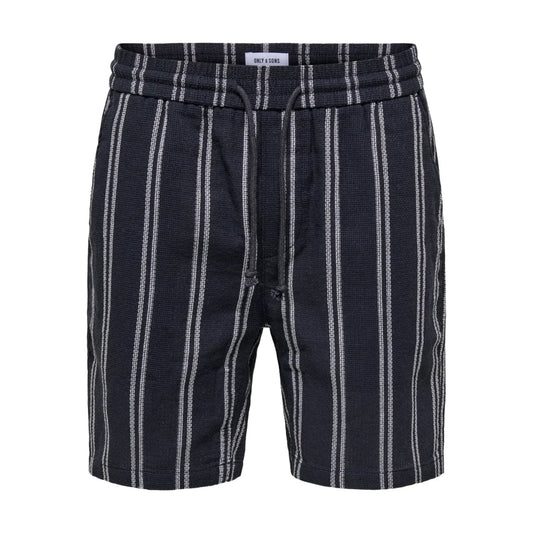 Short Only & Sons ONSTREV Life Reg Stru Stripe Dark Navy