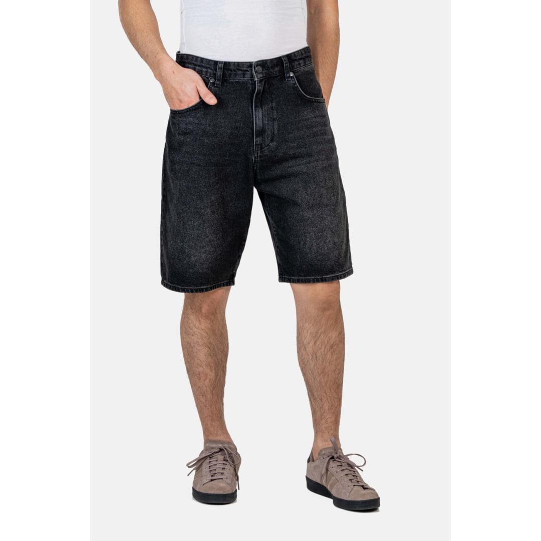 Short Reell Solid Black Wash - Light Blue Stone