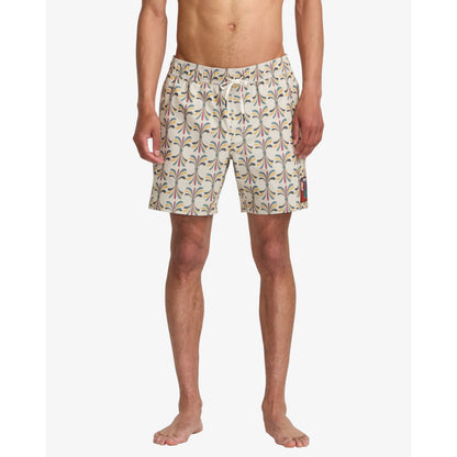 Short RVCA LA Eye Floral Elastic 17’’ Light Khaki - Rvca